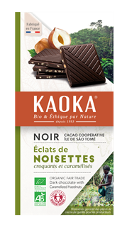 Kaoka Chocolat noir 66% noisettes bio 100g - 1641